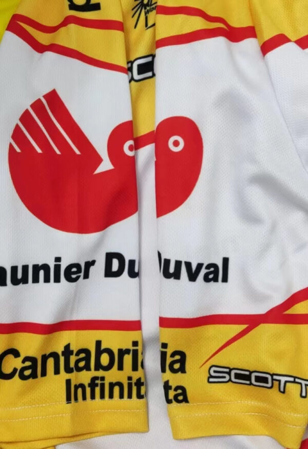 Maillot Cycliste Vintage Saunier Duval PRODIR 2005 - SMS Santini, Fabriqué En Italie, Taille M, Jaune Pro