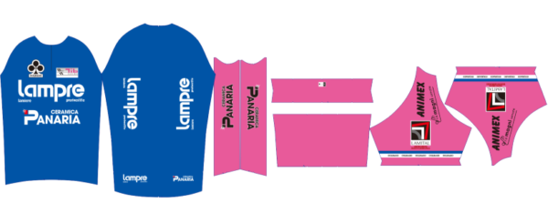 Maillot Cycliste Vintage Lampre Panaria 1994 - Colnago Jersey - Santini Taille XL