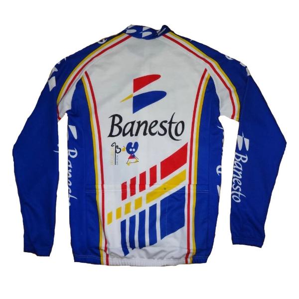 Banesto vintage cycling jersey long sleeve Pulling Turns