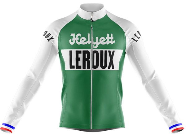 Men's Retro Helyett Leroux Retro Cycling Jersey