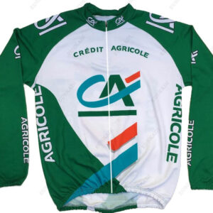 Credit Agricole retro cycling jersey long sleeve