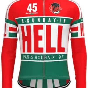 A sunday in hell paris roubaix long sleeve cycling jersey