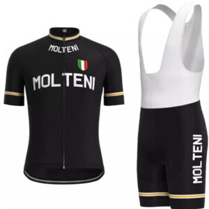 Molteni black cycling race suit - 1
