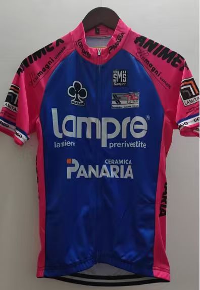 Lampre- Panaria retro cycling jersey 1994 - Pulling Turns