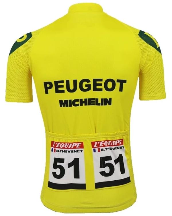 Maillot Vintage Peugeot Michelin Esso - Maillot Jaune Tour 1977 Thevenet - Taille S