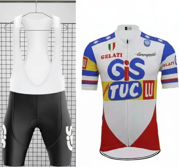 Maillot Cycliste Vintage Système U 1984 – La Cana – Taille 4 Manches Courtes Rouge