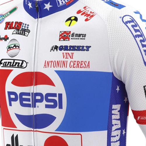 Pepsi Cola Alba Cucine Fanini vintage cycling jersey Pulling Turns