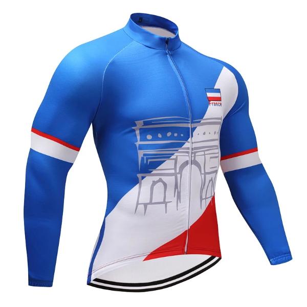Maillot Cycliste Vintage Equipe France Années 80 - Bleu Blanc Rouge - Taille XL
