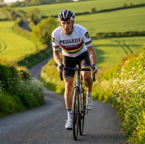 Peugeot 1966 World Champion Retro Cycling Jersey - Pulling Turns