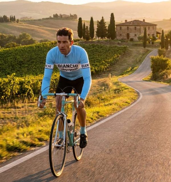 Retro Bianchi-Campagnolo Long-Sleeve Jersey 1976 - Pulling Turns