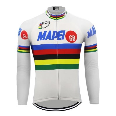 World Champion retro cycling jersey 1996 long sleeve Pulling Turns