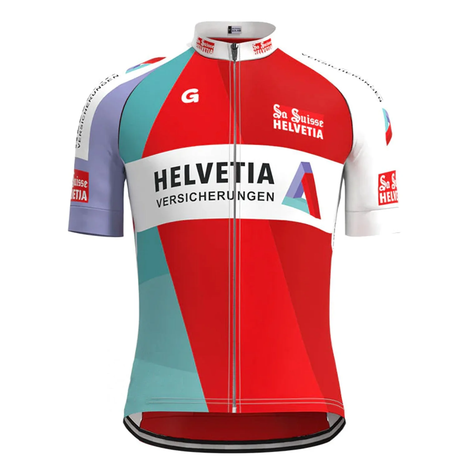 ウェア Helvetia La Suisse Cycling Jersey Helvetia La Suisse retro cycling jersey 1990 - Pulling Turns